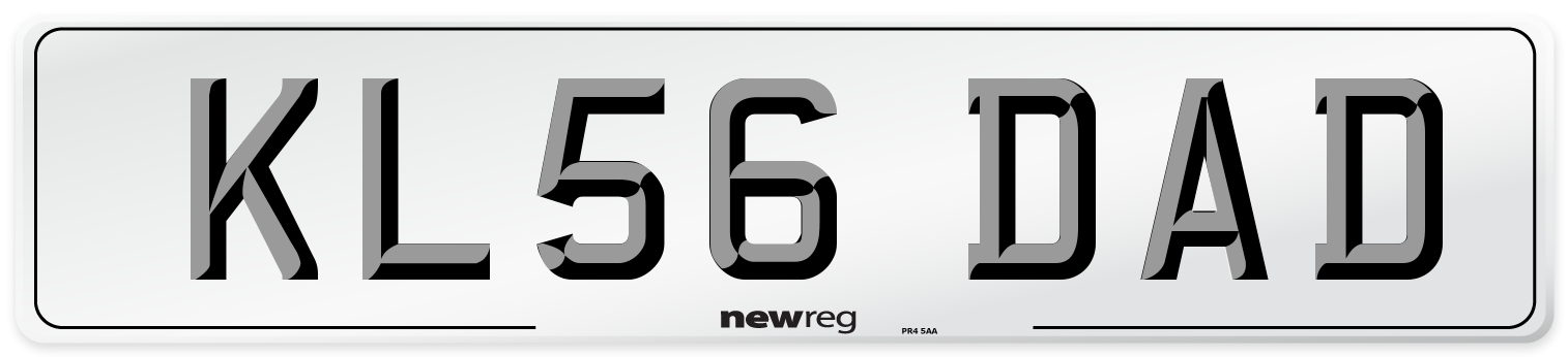 KL56 DAD Number Plate from New Reg
